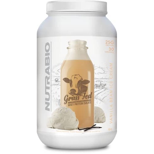 NutraBio Grass Fed Whey Isolate Protein Powder - 25G of Protein P...