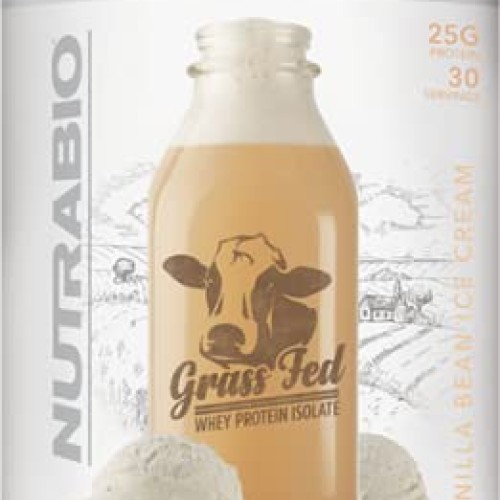 NutraBio Grass Fed Whey Isolate Protein Powder - 25G of Protein P...