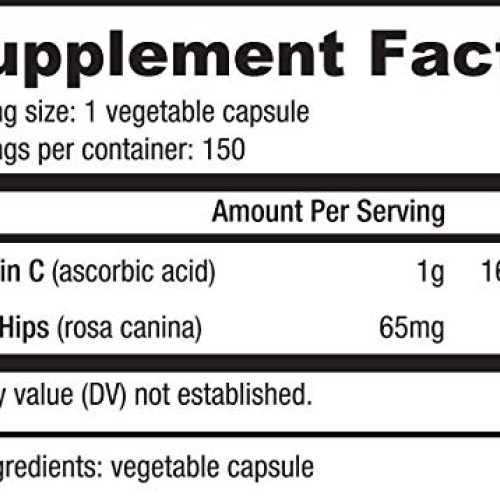 NutraBio Vitamin C with Rose Hips - Supports Healthy Bones, Teeth...