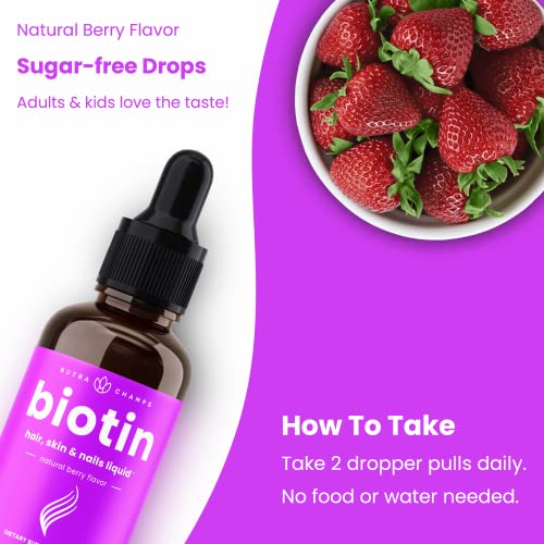 Liquid Biotin Supplement | Liquid Biotin for Hair Growth, Nail He...