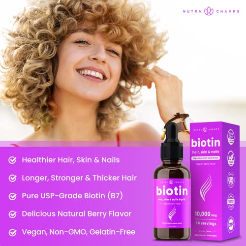 Liquid Biotin Supplement | Liquid Biotin for Hair Growth, Nail He...