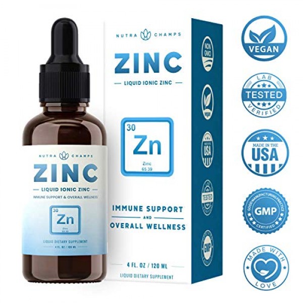 Organic Zinc Sulfate Liquid Supplement - Immune Support System Bo...