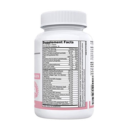 #1 Hair, Skin Nails Supplement with 5000mcg of Biotin, Keratin, C...