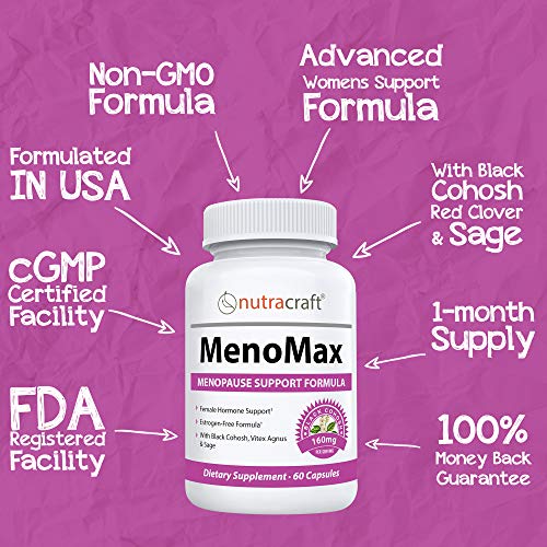 MenoMax #1 Menopause Relief Supplement | Black Cohosh, Dong Quai,...