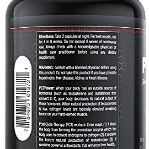 PCTPower #1 Post Cycle Therapy Supplement - 3-in-1 PCT Supplement...