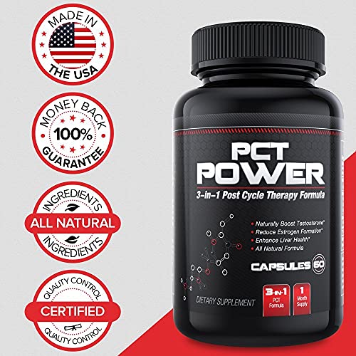 PCTPower #1 Post Cycle Therapy Supplement - 3-in-1 PCT Supplement...