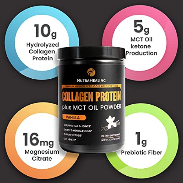 Collagen Protein Powder with MCT Oil & Magnesium, Paleo and Keto ...