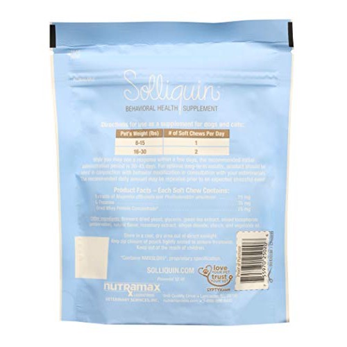 Solliquin Behavior Supplement for Dogs & Cats to help promote and...