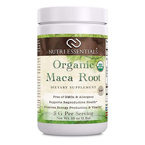 Nutri Essentials Organic Maca Root Powder 16 Oz - Supports Reprod...