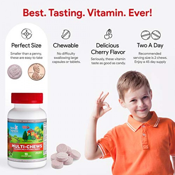 Delicious Kids Multivitamin, 90 Vegetarian Gummies – Complete Chi...