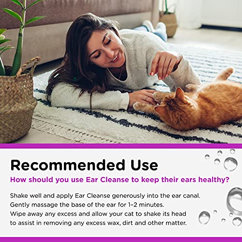 Nutri-Vet Ear Cleanser for Cats, Removes Dirt and Dissolves Wax, 4oz