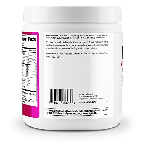 Nutricost BCAA for Women Peach Mango, 30 Servings - Formulated ...