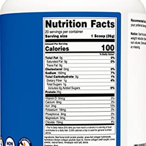 Nutricost Beef Bone Protein Powder + Multi Collagen 20 Servings...