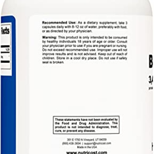Nutricost Beta-Alanine Capsules 3400mg, 240 Capsules 60 Serv - ...