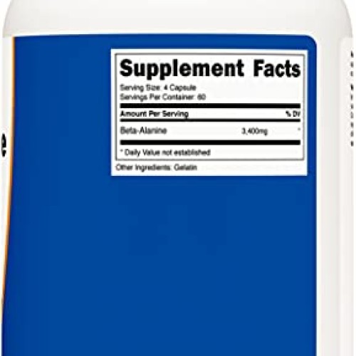 Nutricost Beta-Alanine Capsules 3400mg, 240 Capsules 60 Serv - ...