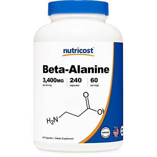 Nutricost Beta-Alanine Capsules 3400mg, 240 Capsules 60 Serv - ...