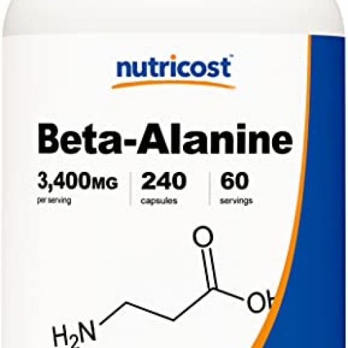 Nutricost Beta-Alanine Capsules 3400mg, 240 Capsules 60 Serv - ...