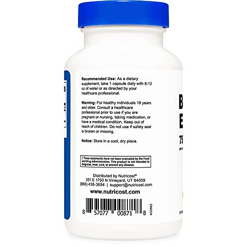Nutricost Butterbur Extract Capsules 75mg 120 Capsules - Gluten...