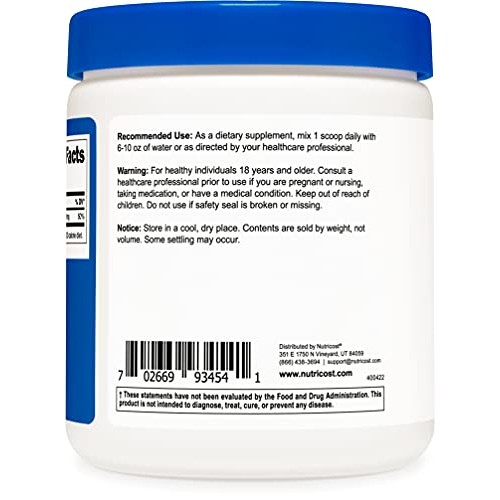 Nutricost Calcium Citrate Powder 250 Grams Unflavored