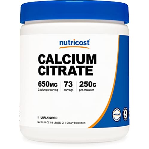Nutricost Calcium Citrate Powder 250 Grams Unflavored
