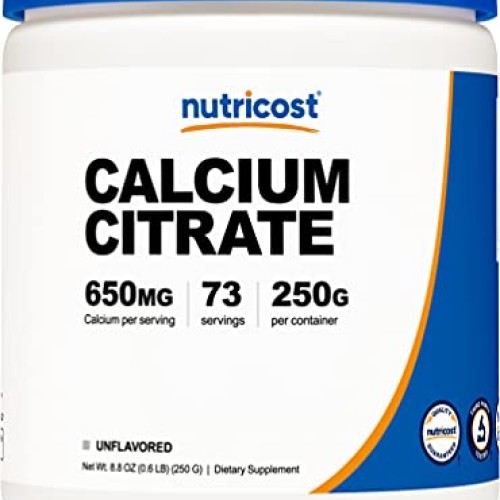 Nutricost Calcium Citrate Powder 250 Grams Unflavored