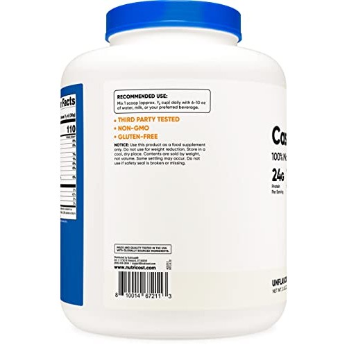 Nutricost Casein Protein Powder 5lb - Micellar Casein, Non-GMO, G...