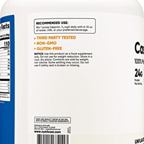 Nutricost Casein Protein Powder 5lb - Micellar Casein, Non-GMO, G...