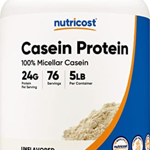 Nutricost Casein Protein Powder 5lb - Micellar Casein, Non-GMO, G...