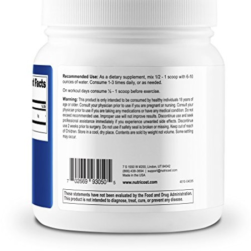 Nutricost D-Ribose Powder 500 Grams - 5000mg Per Serving, Non-GMO...