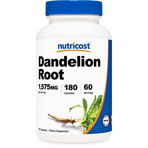 Nutricost Dandelion Root 525mg 180 Capsules - 1575mg Serving, N...