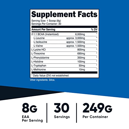Nutricost EAA Powder 30 Servings Unflavored - Essential Amino A...