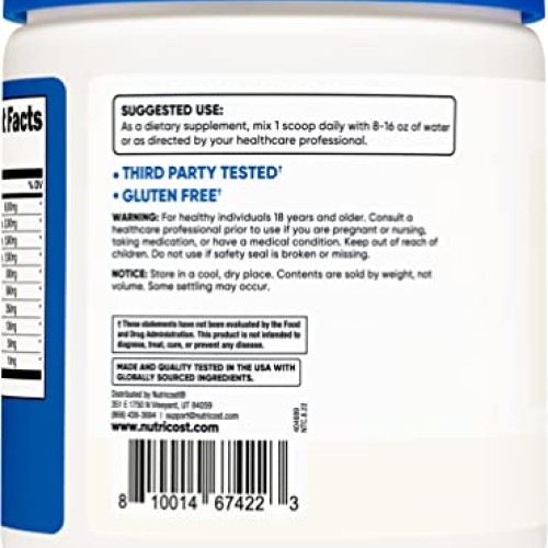 Nutricost EAA Powder 30 Servings Unflavored - Essential Amino A...