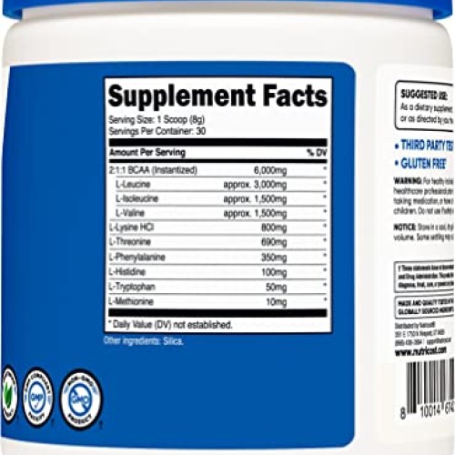 Nutricost EAA Powder 30 Servings Unflavored - Essential Amino A...
