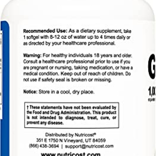 Nutricost Garlic 1000mg, 240 Softgels - Premium, High Potency, Gl...