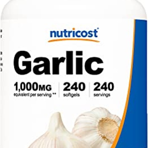 Nutricost Garlic 1000mg, 240 Softgels - Premium, High Potency, Gl...