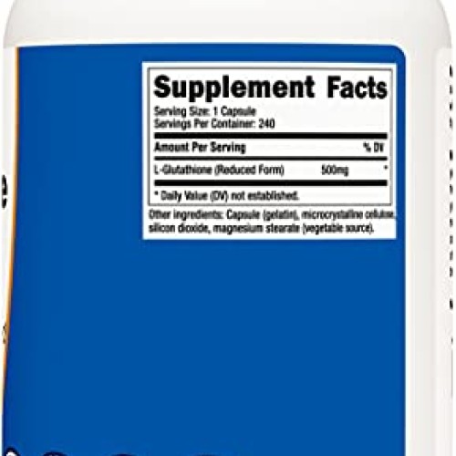 Nutricost Glutathione Capsules 500mg, 240 Capsules - Gluten Free,...