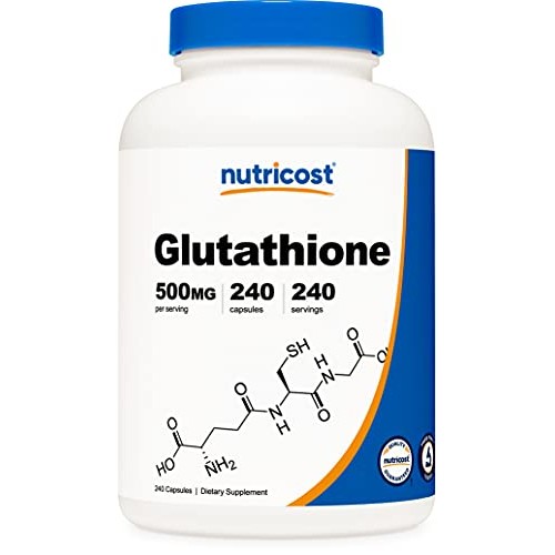 Nutricost Glutathione Capsules 500mg, 240 Capsules - Gluten Free,...