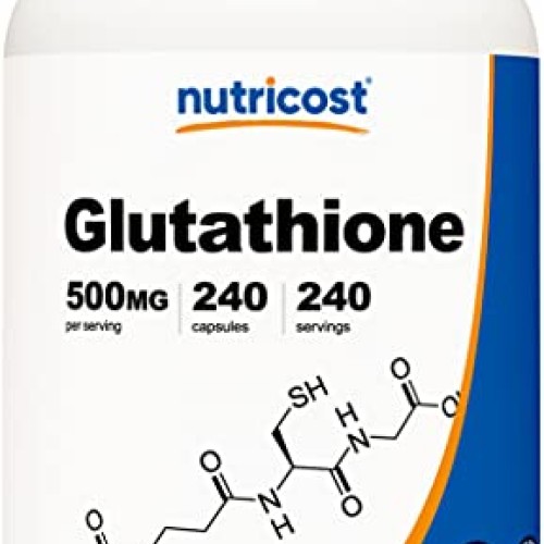 Nutricost Glutathione Capsules 500mg, 240 Capsules - Gluten Free,...