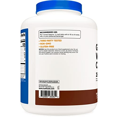 Nutricost Grass-Fed Whey Protein Concentrate Chocolate 5LBS - U...