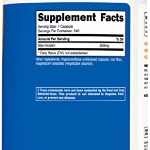 Nutricost Inositol Capsules 500mg, 240 Capsules - Veggie Capsules...