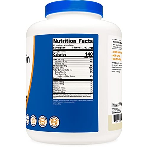 Nutricost Isolate Whey Protein Supplement Powder, Vanilla, 5.20 p...