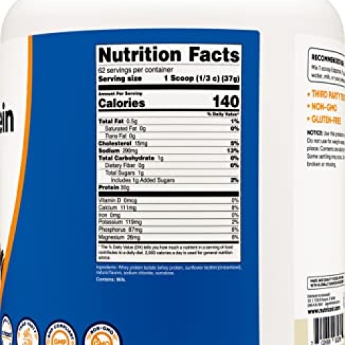 Nutricost Isolate Whey Protein Supplement Powder, Vanilla, 5.20 p...