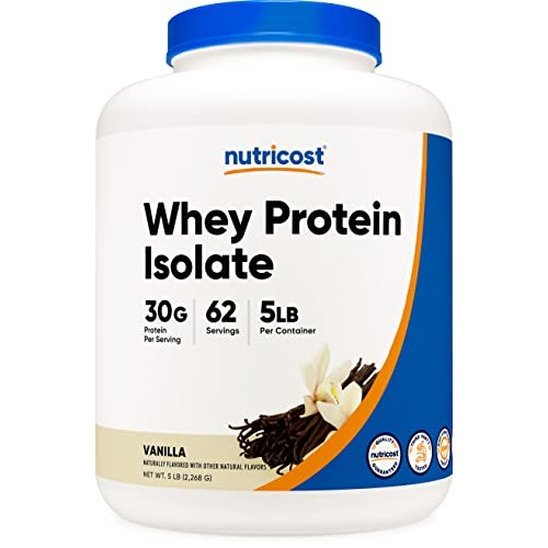 Nutricost Isolate Whey Protein Supplement Powder, Vanilla, 5.20 p...