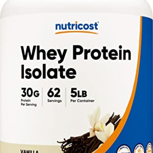 Nutricost Isolate Whey Protein Supplement Powder, Vanilla, 5.20 p...