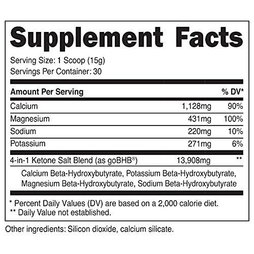 Nutricost Keto BHB Exogenous Ketones 4-in-1 30 Serv 12g Beta-Hy...