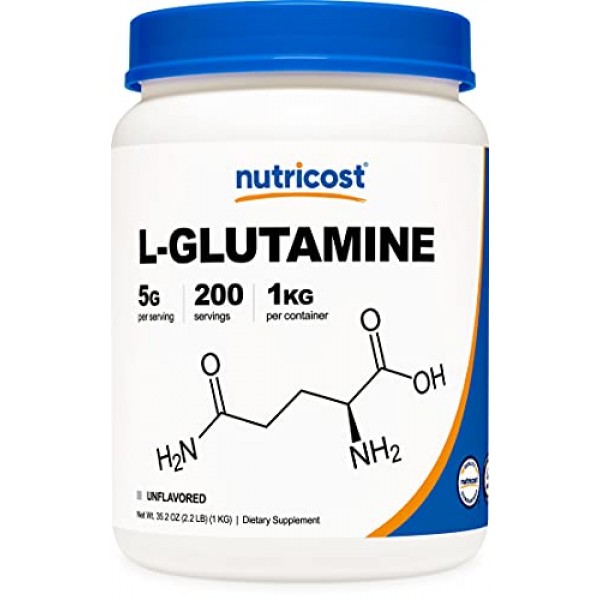 Nutricost L-Glutamine Powder 1 KG - Pure L Glutamine, 5000mg per ...