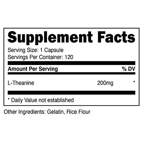 Nutricost L-Theanine 200mg, 120 Capsules - Double Strength