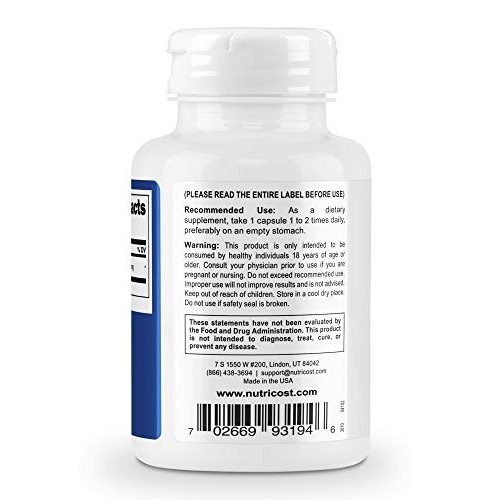 Nutricost L-Theanine 200mg, 120 Capsules - Double Strength