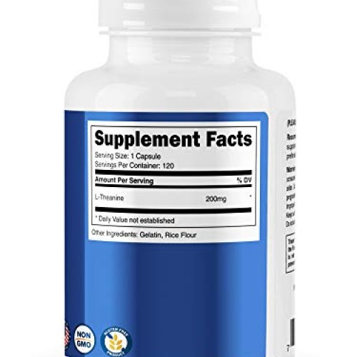 Nutricost L-Theanine 200mg, 120 Capsules - Double Strength