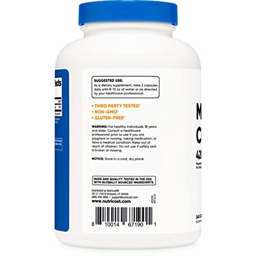 Nutricost Magnesium Citrate 420mg, 120 Servings 210mg Per Capsul...